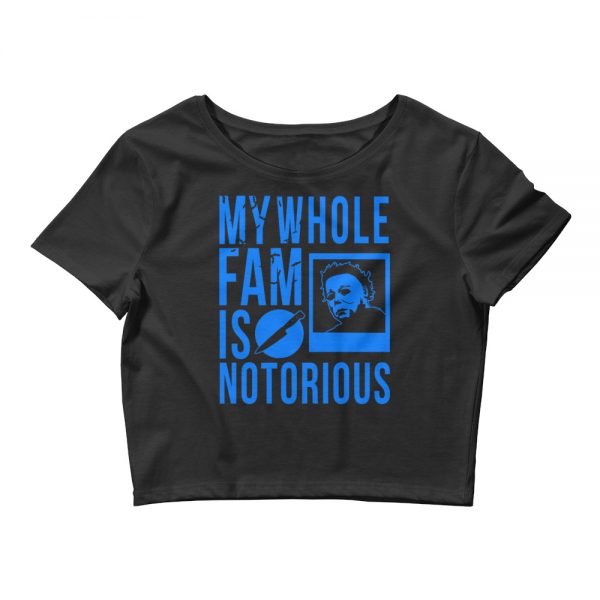 Michael Women’s Crop Tee (Black/Royal Blue)