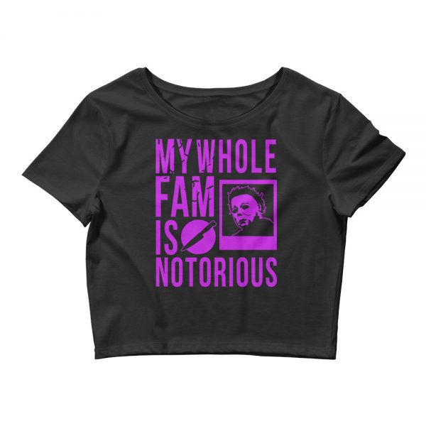 Michael Women’s Crop Tee (Black/Purple)