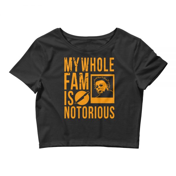 Michael Women’s Crop Tee (Black/Orange)