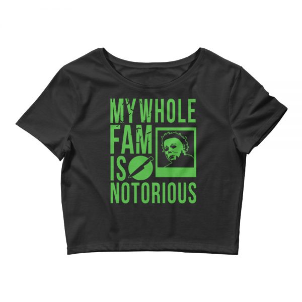 Michael Women’s Crop Tee (Black/Green)