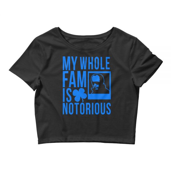 Whitey Women’s Crop Tee (Black/Royal Blue)