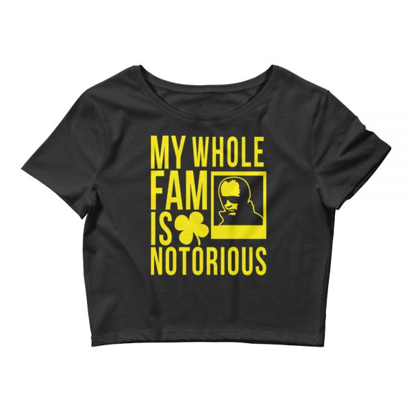 Whitey Women’s Crop Tee (Black/Yellow)