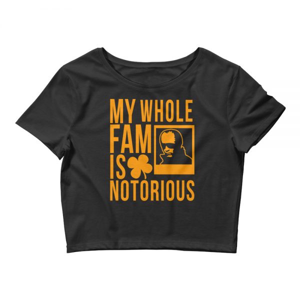 Whitey Women’s Crop Tee (Black/Orange)