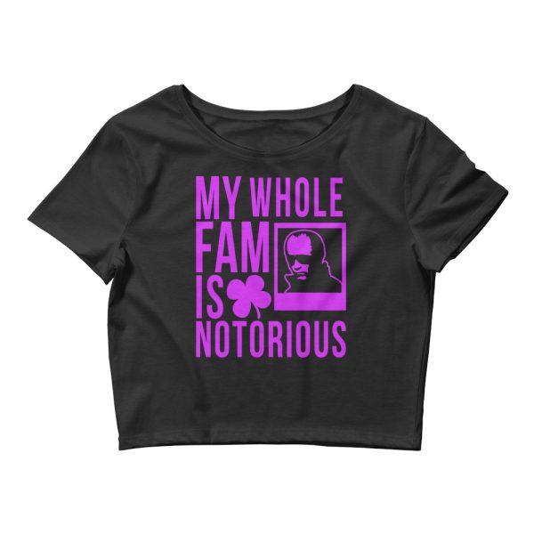 Whitey Women’s Crop Tee (Black/Purple)