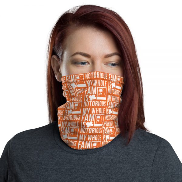Notorious Whitey Neck Gaiter (Orange/White)
