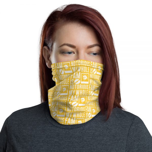 Notorious Whitey Neck Gaiter (Yellow/White)