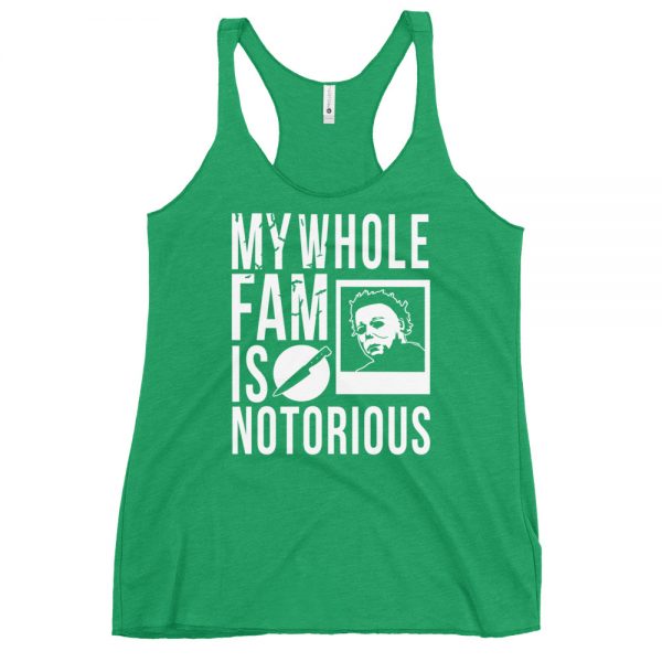 Notorious Michael Women’s Racerback Tank (Green/White)