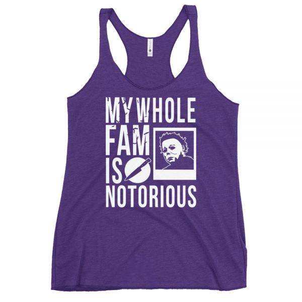 Notorious Michael Women’s Racerback Tank (Purple/White)