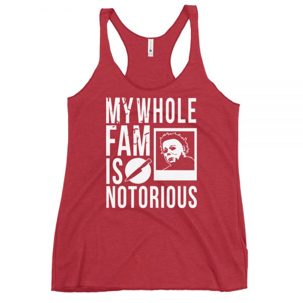 Notorious Michael Women’s Racerback Tank (Red/White)