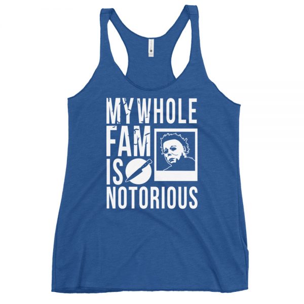 Notorious Michael Women’s Racerback Tank (Royal/White)