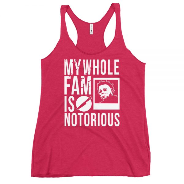 Notorious Michael Women’s Racerback Tank (Pink/White)