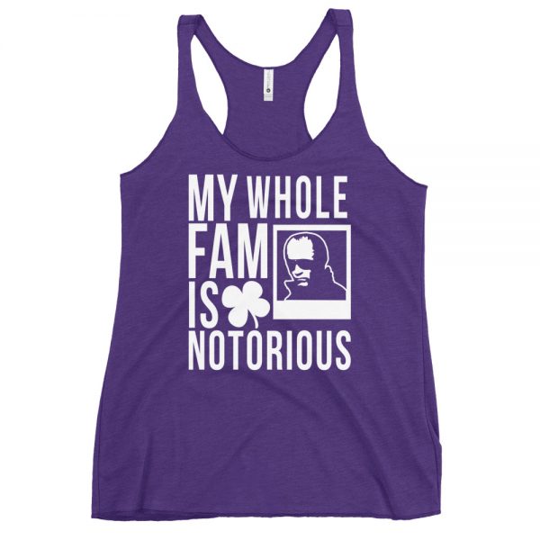 Notorious Whitey Women’s Racerback Tank (Purple/White)