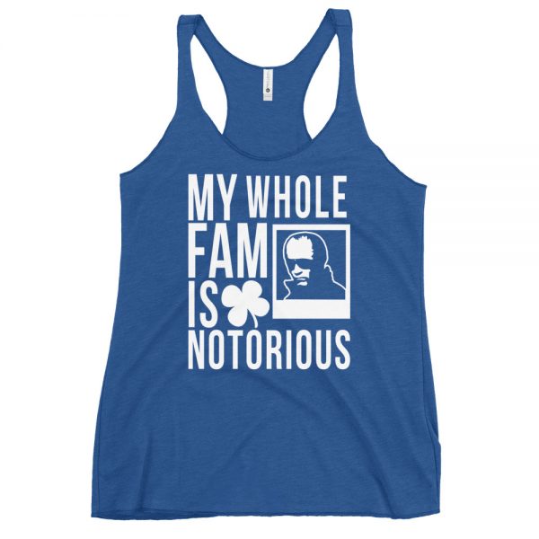 Notorious Whitey Women’s Racerback Tank (Royal/White)